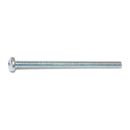 Midwest Fastener #10-24 x 3 in Phillips Pan Machine Screw, Zinc Plated Steel, 100 PK 07344